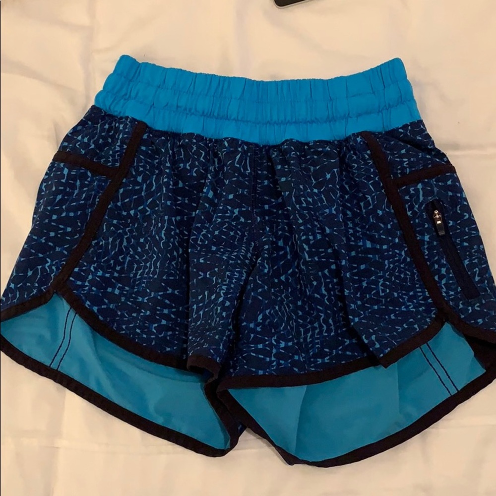 Blue Lululemon Tracker shorts